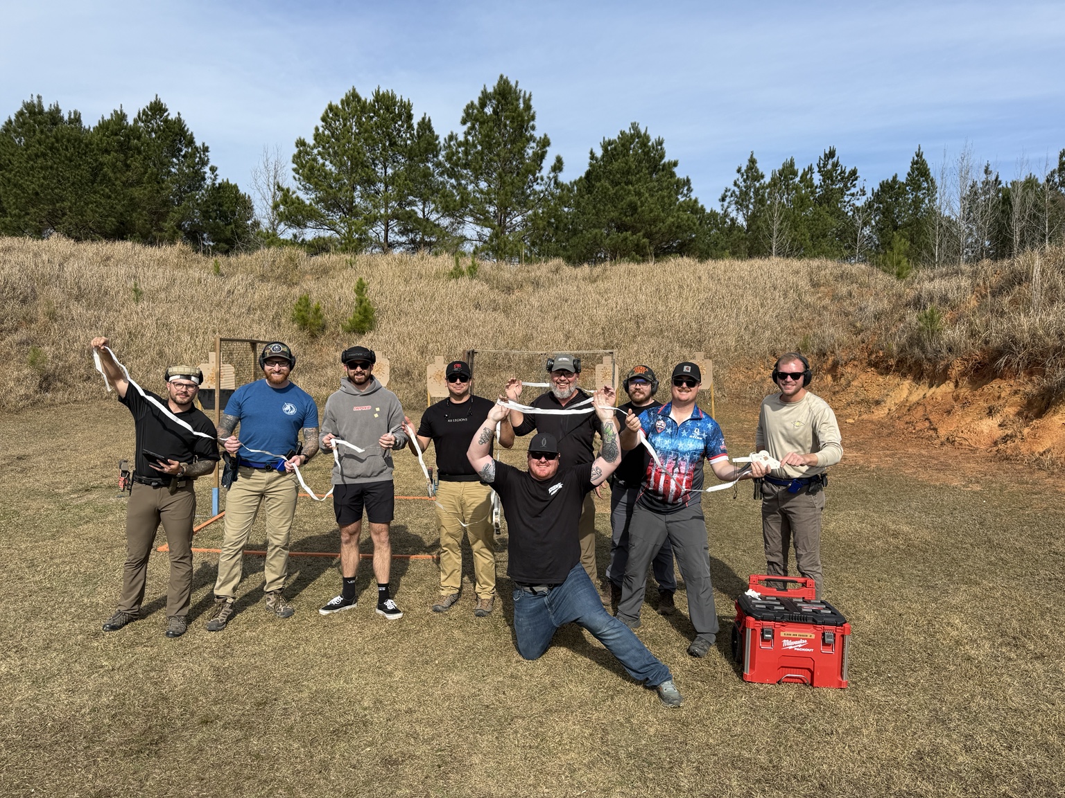Shooters celebrating together at Natural Right Firearms