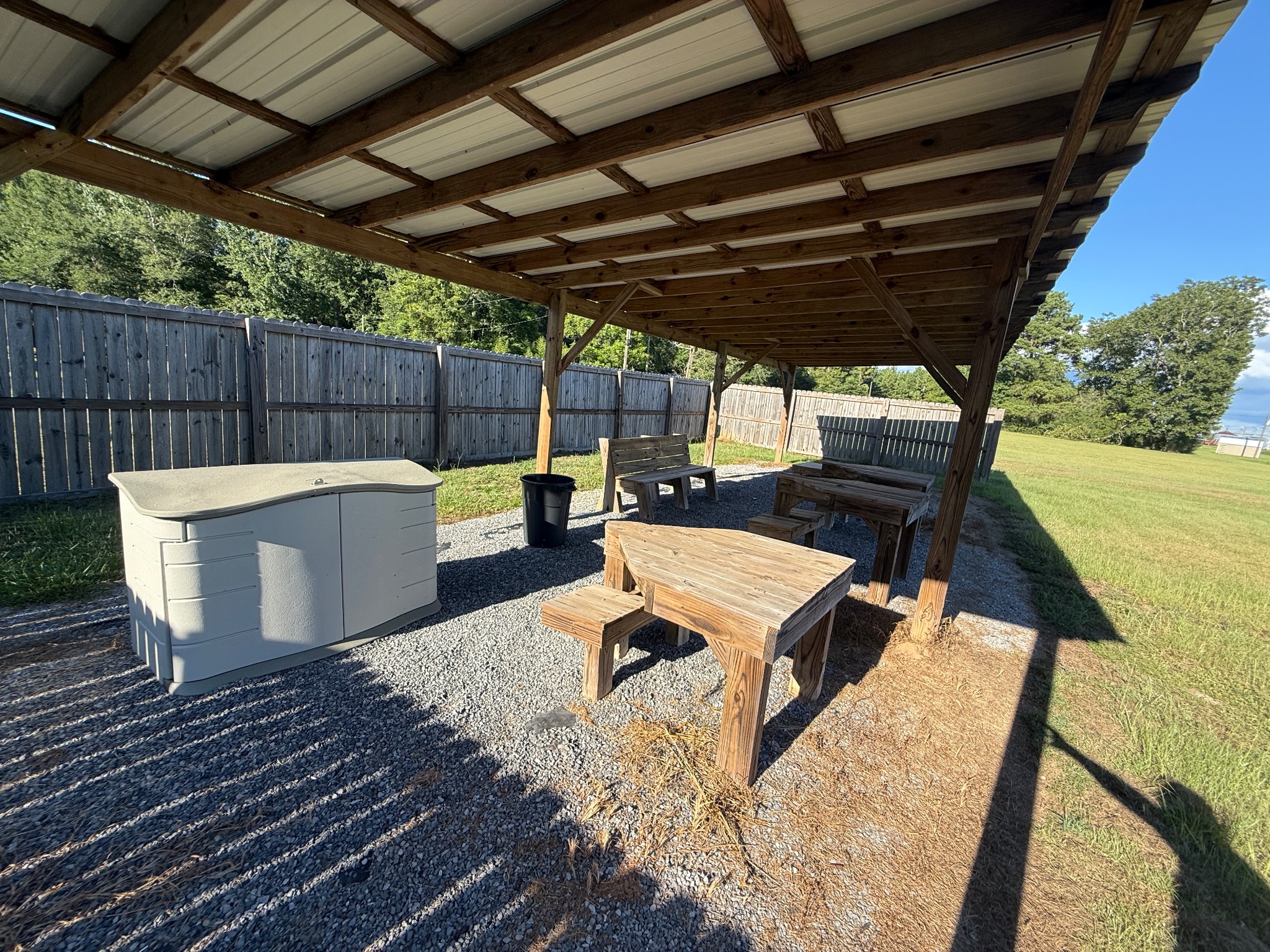 Covered gathering area at NRF